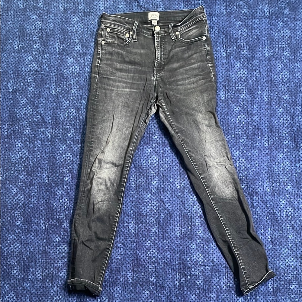 J. Crew High Rise Toothpick Women's Black Denim Jeans
